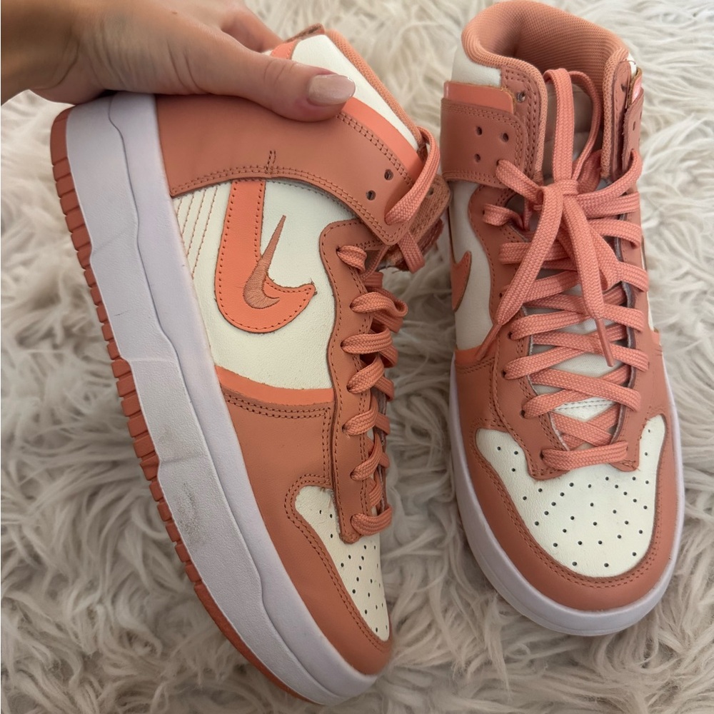 Nike Women's Pink and White Sneakers